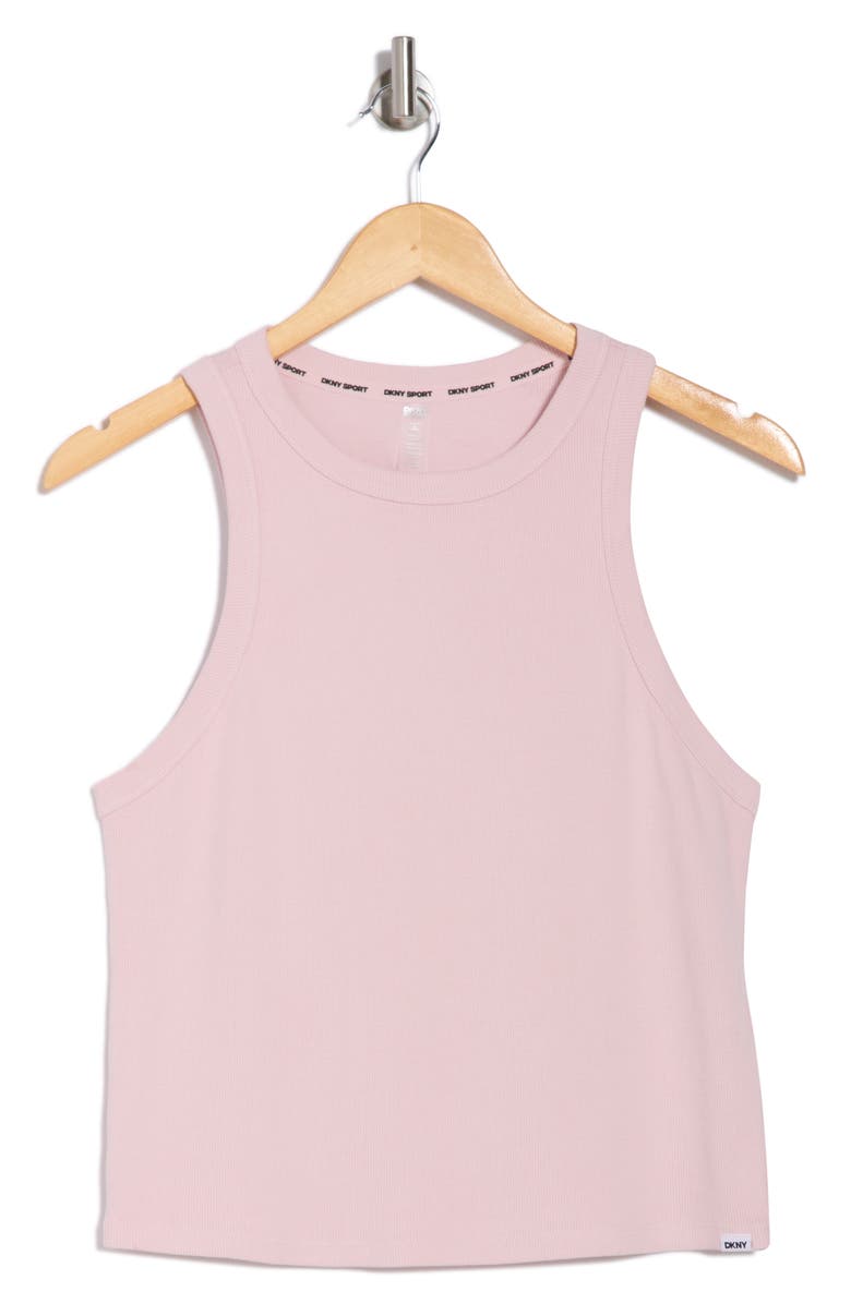 DKNY High Neck Rib Tank Top, Alternate, color,