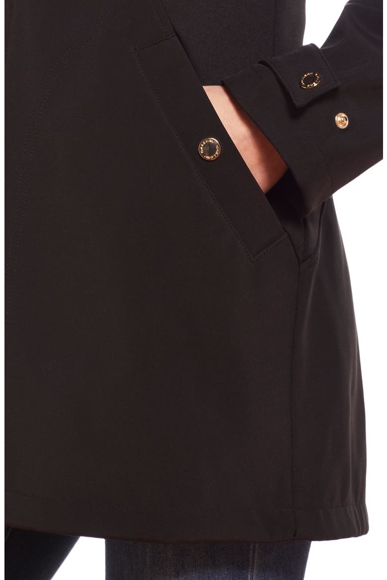 Water Resistant Hooded Jacket, Alternate, color, BLACK