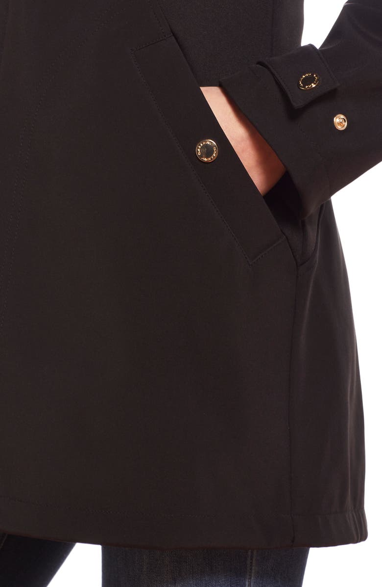 Gallery Water Resistant Hooded Jacket, Alternate, color, Black