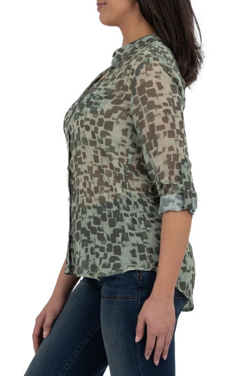 KUT FROM THE KLOTH KUT FROM THE KLOTH JASMINE CHIFFON BUTTON-UP SHIRT