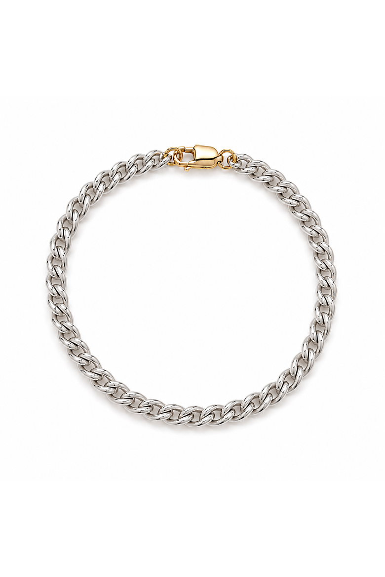 Quinn Sterling Silver Curb Chain Bracelet, Alternate, color, Silver