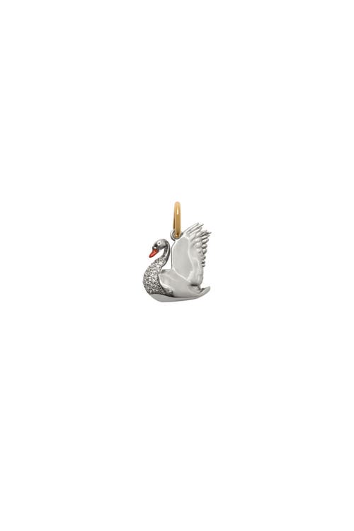Burberry Swan Charm In Metallic