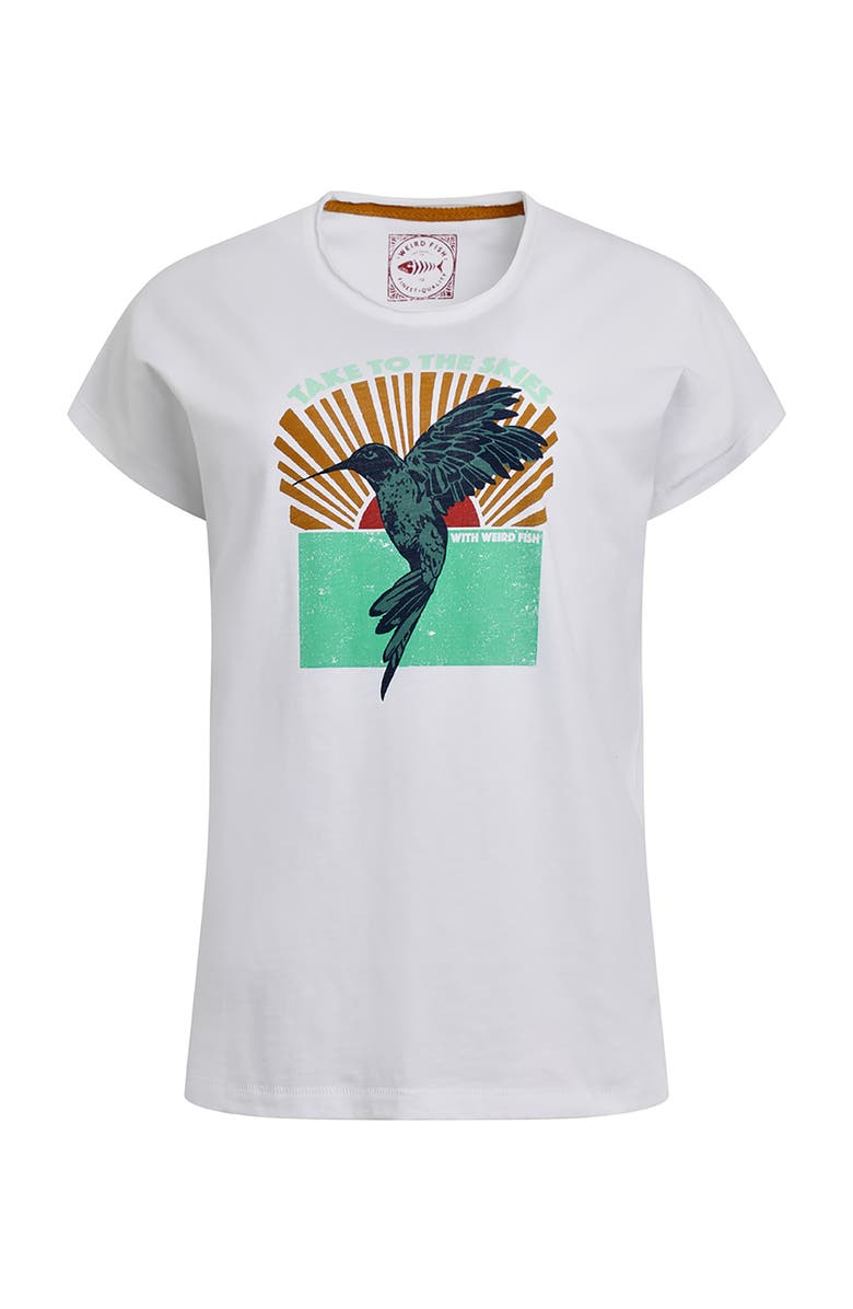 Weird Fish Fly Free Slub Graphic T-Shirt, Alternate, color, White