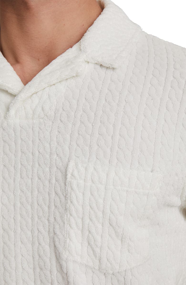 Reiss Cuba Cable Terry Cloth Polo, Alternate, color, 