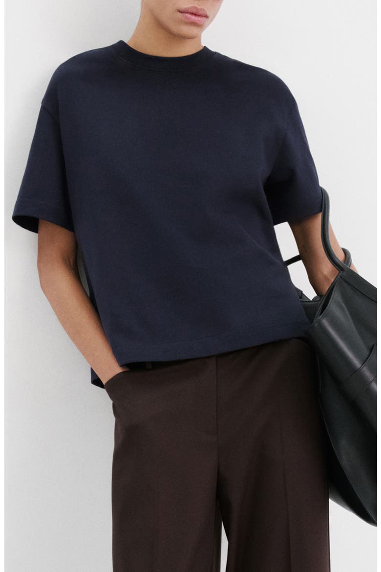Oversize Cotton T-Shirt, Main, color, DARK NAVY