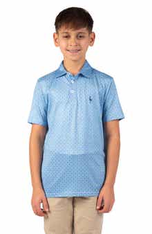 TailorByrd Kids' Abstract Geo Performance Polo