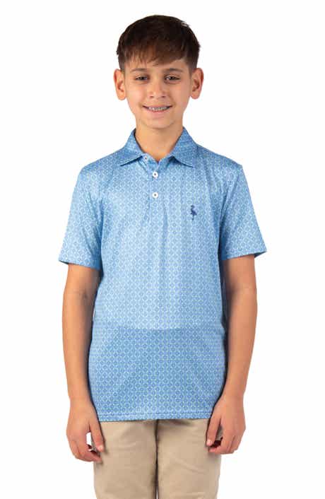 TailorByrd Kids' Abstract Geo Performance Polo