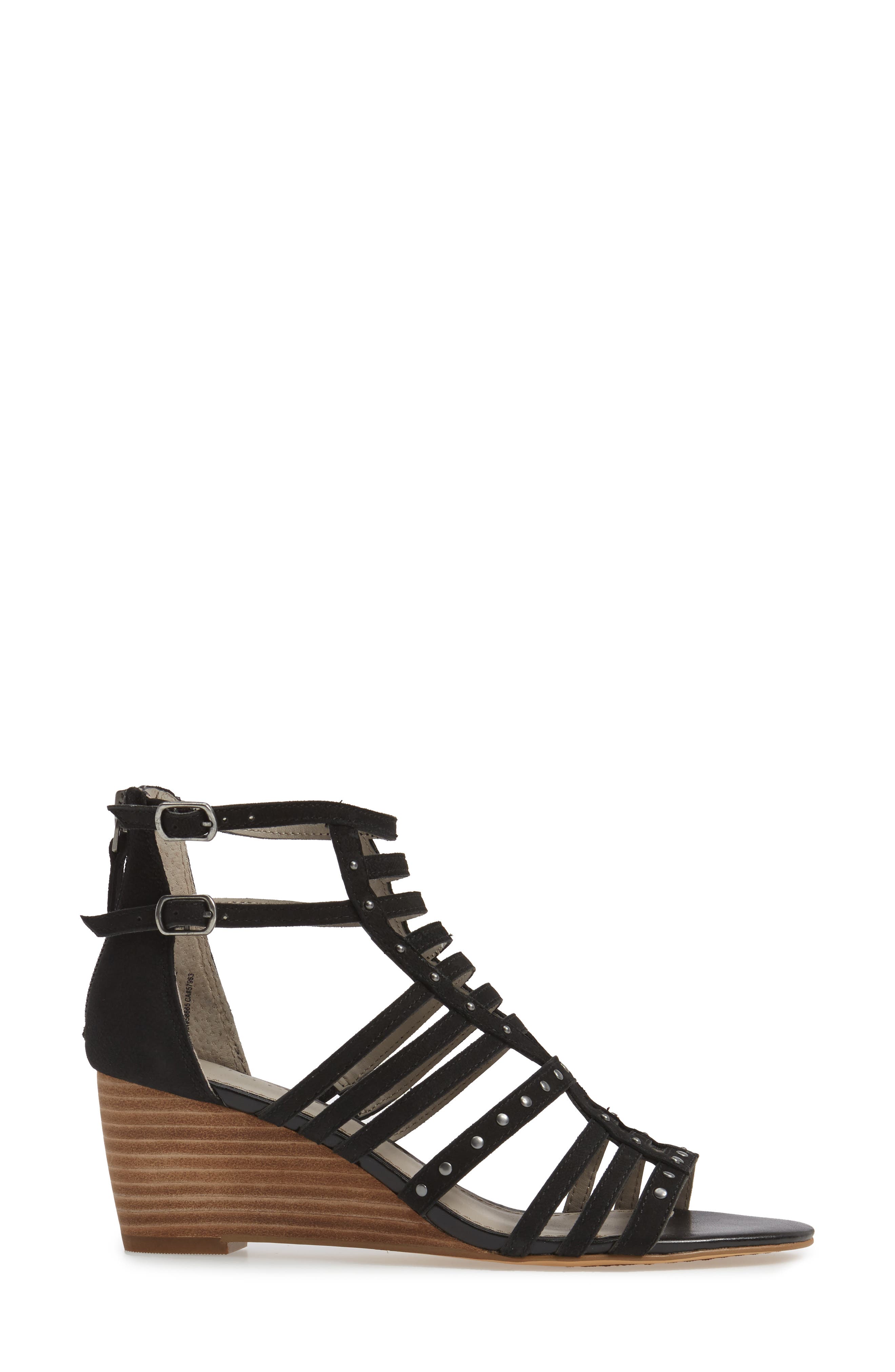 Hinge Nolan Strappy Wedge Sandal, Alternate, color, 