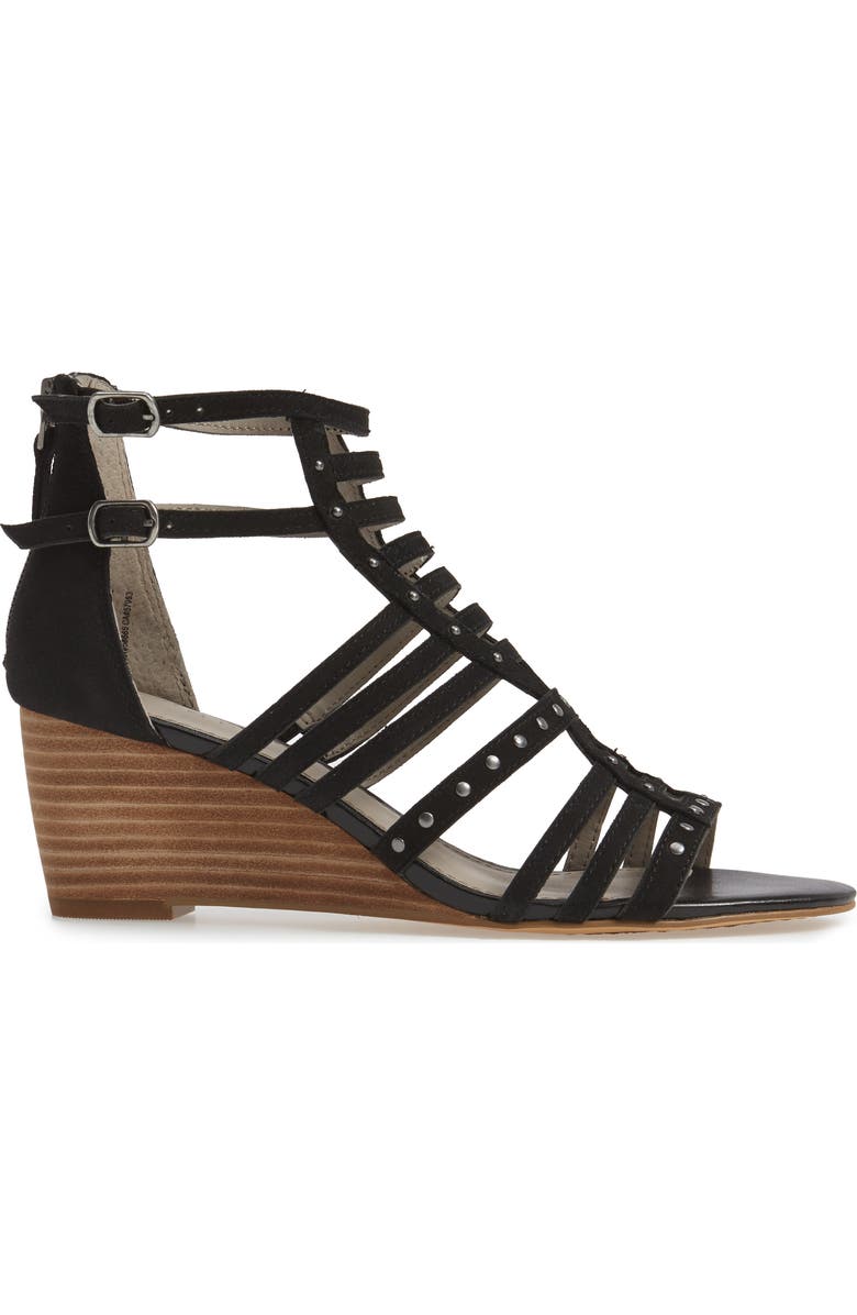 Hinge Nolan Strappy Wedge Sandal, Alternate, color,