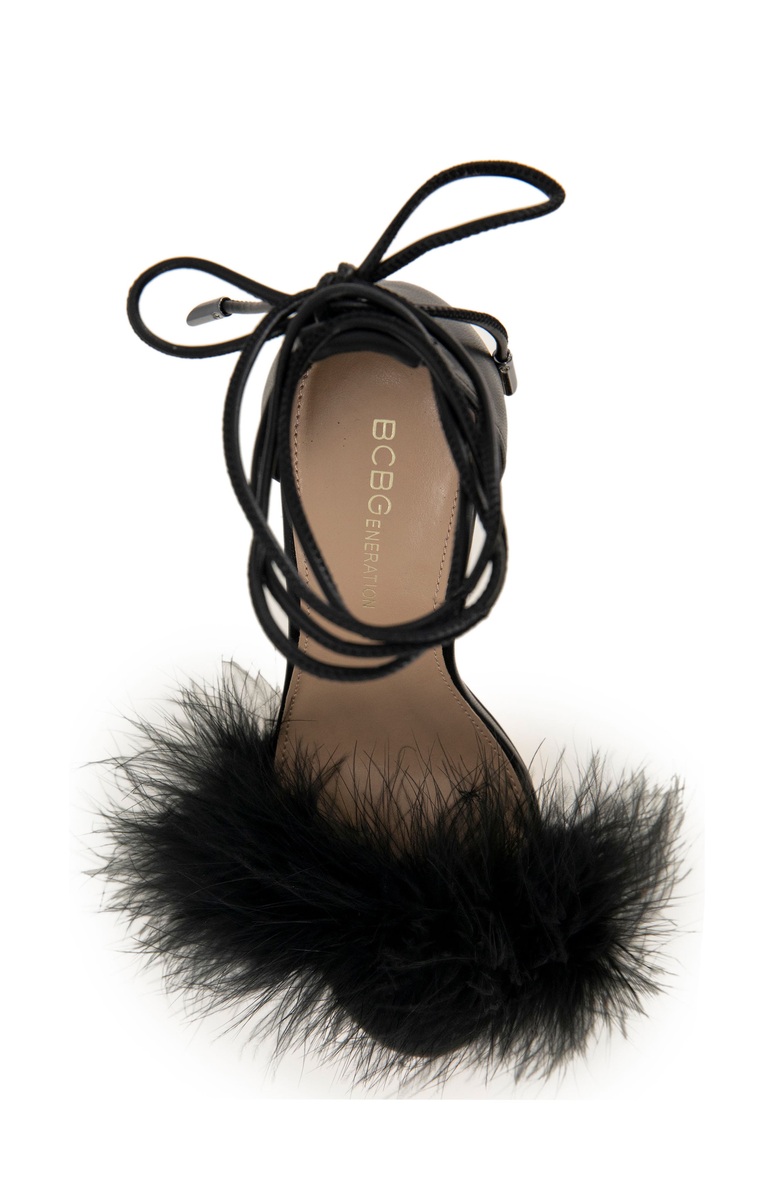 BCBGeneration Biny Feather Ankle Strap Sandal, Alternate, color, 