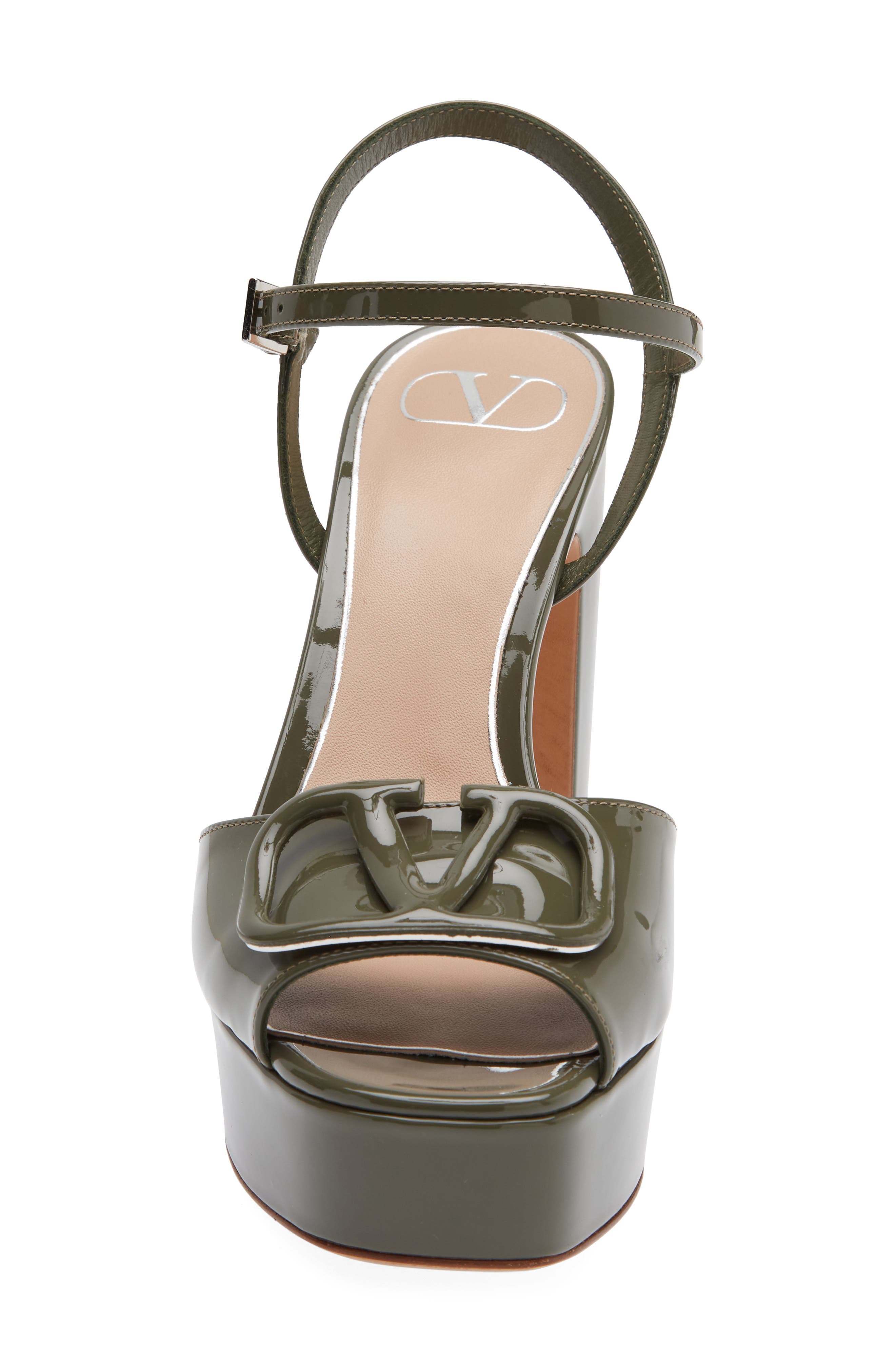 VLOGO Signature Platform Sandal, Alternate, color, MILITARY GREEN