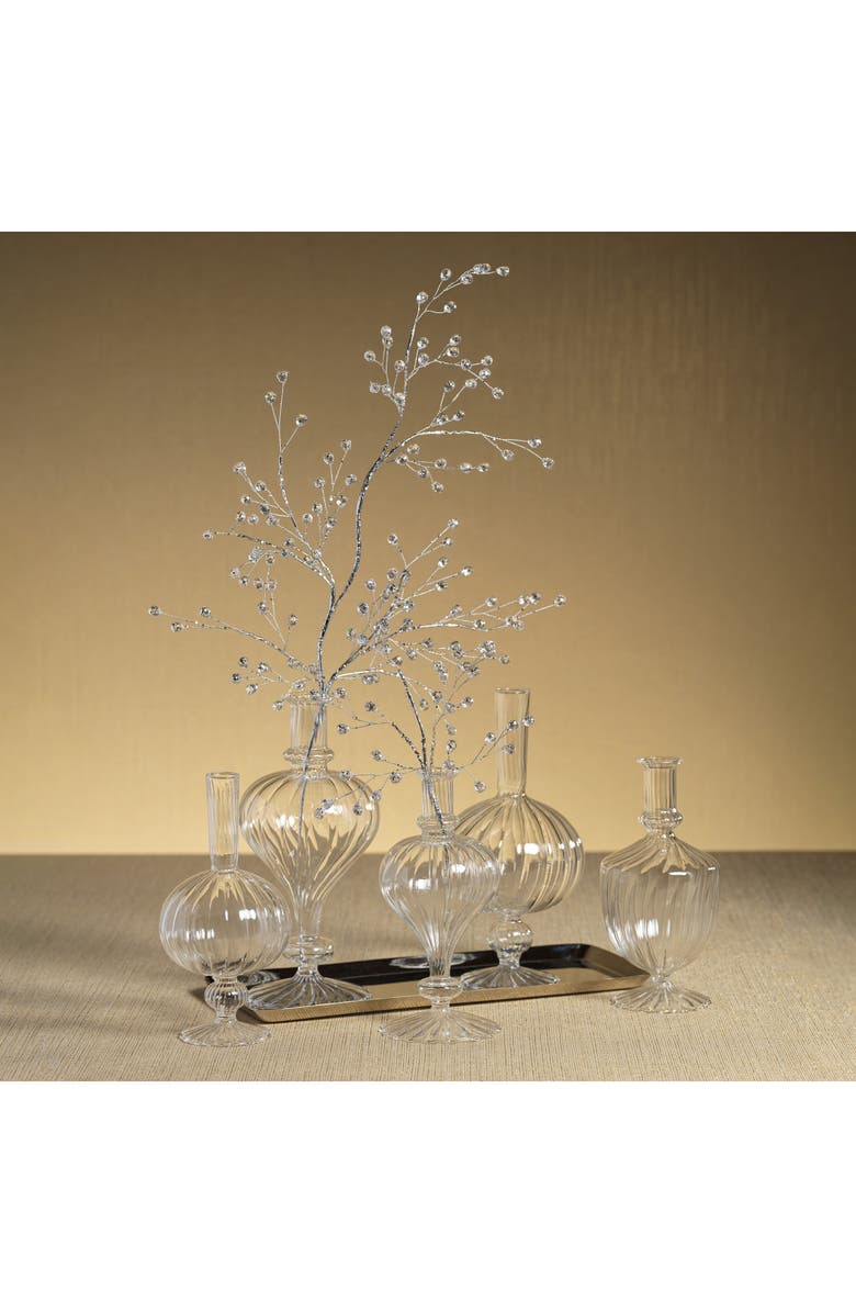 Zodax Vellum Spiral Footed Glass Vase, Alternate, color, Clear