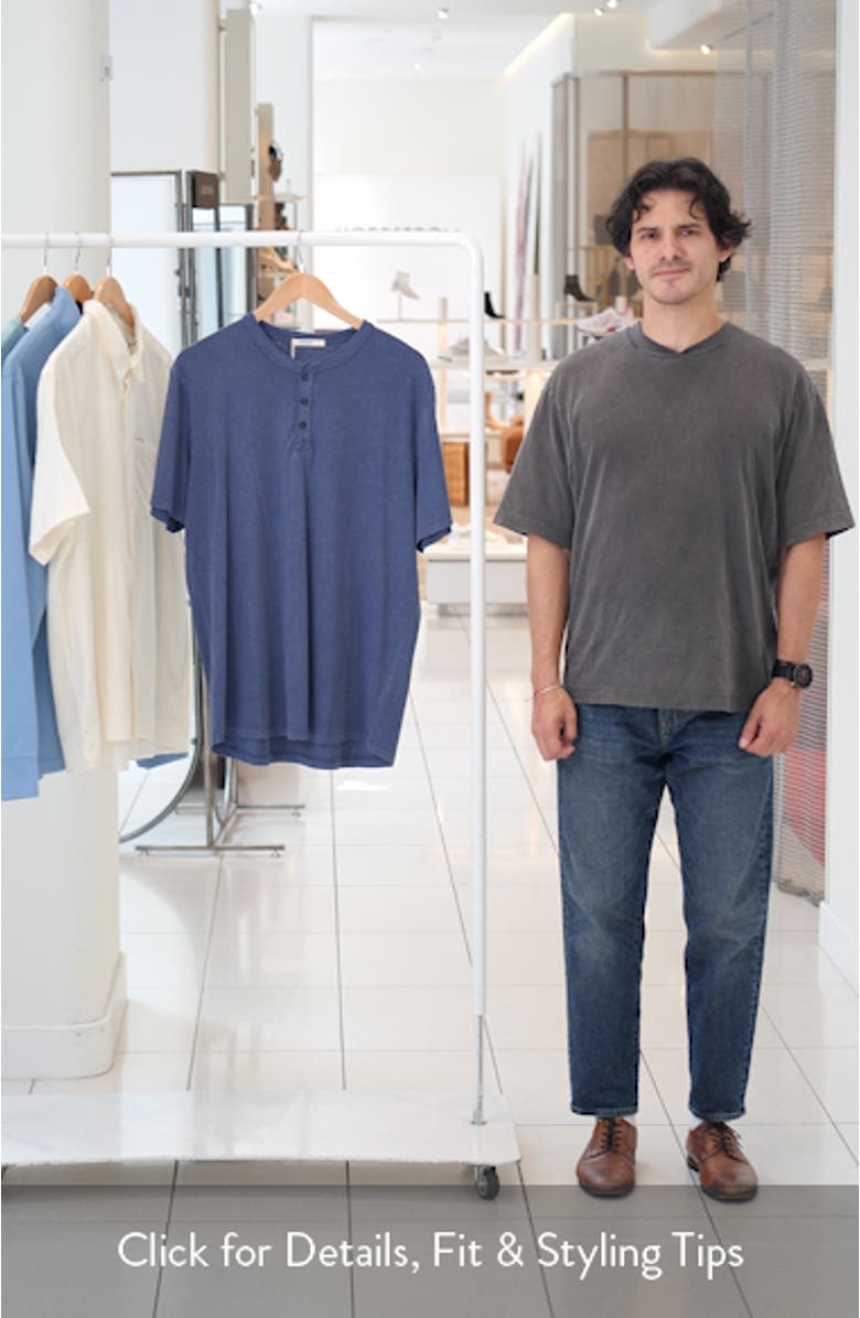 Short Sleeve Hemp & Cotton Henley, sales video thumbnail