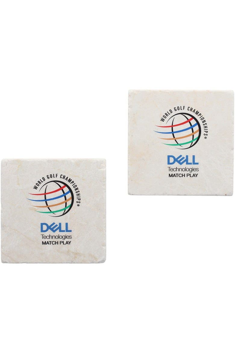 WGC-Dell Technologies Match Play 2-Pack Marble Coaster Set, Main, color, White