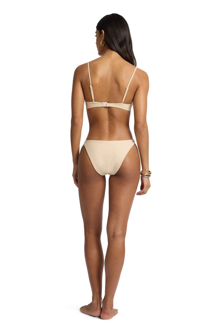 Liana Underwire Bikini Top, Alternate, color, Ochre/White
