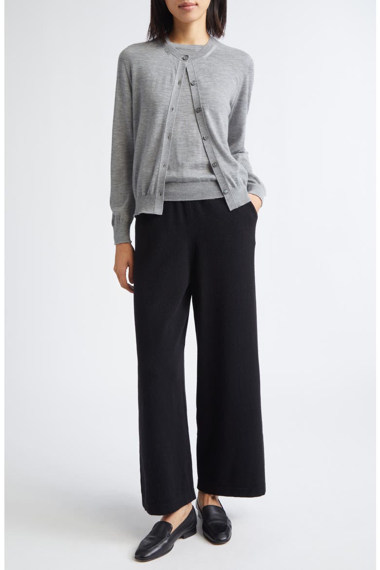 Honor Cashmere Crewneck Cardigan, Alternate, color, CULLEN GREY