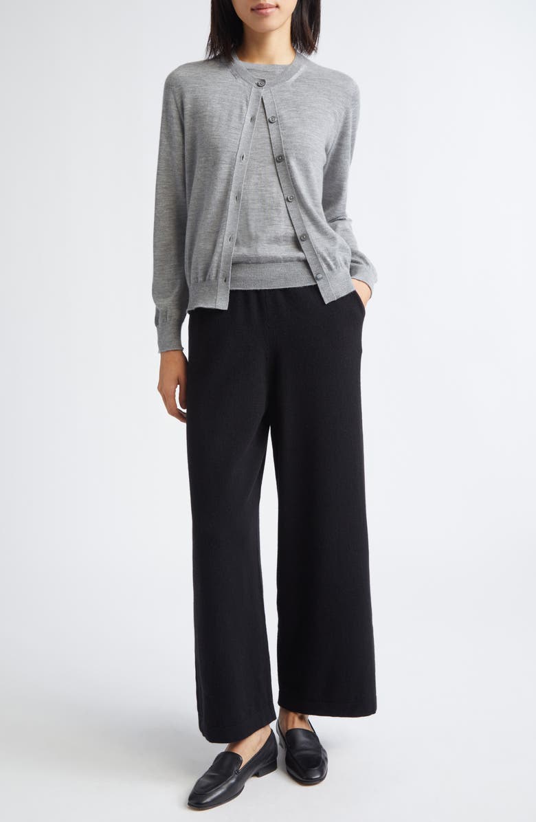 Johnstons of Elgin Honor Cashmere Crewneck Cardigan, Alternate, color, Cullen Grey