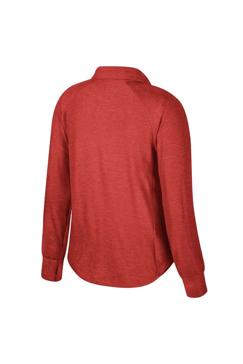 Women's Colosseum Scarlet Nebraska Huskers Cressida Raglan Half-Snap Top, Alternate, color, Scarlet