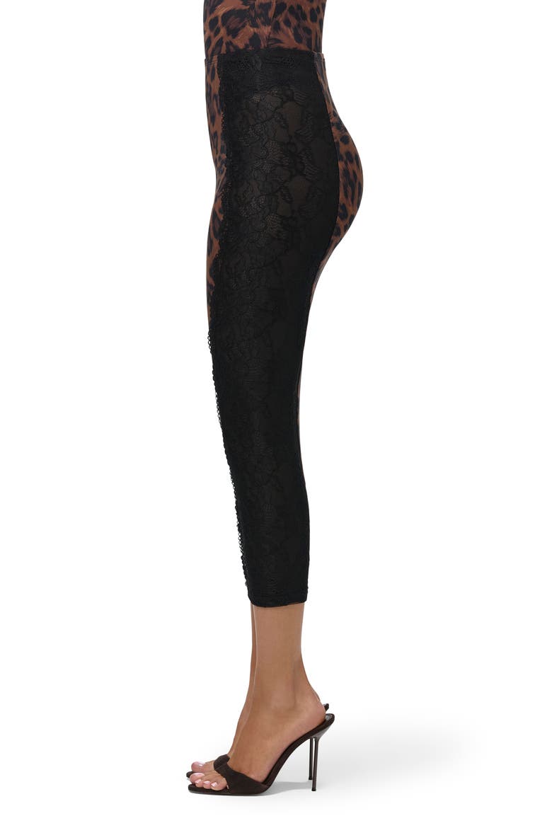 Leopard Print High Waist Midi Skirt, Alternate, color, BRUSHED LEOPARD