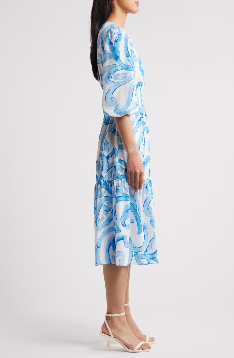 Julia Jordan Abstract Print Midi Dress, Alternate, color,