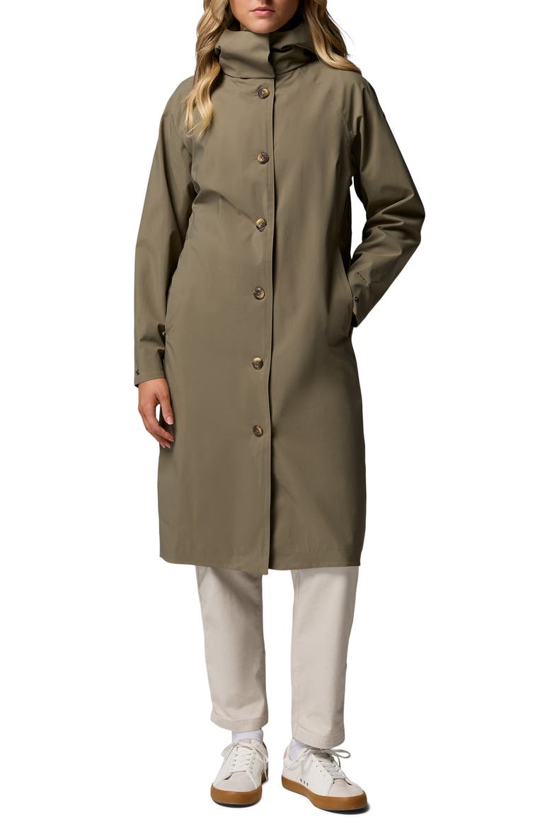 AmazeTrench™ Rain Jacket, Main, color, STONE GREEN