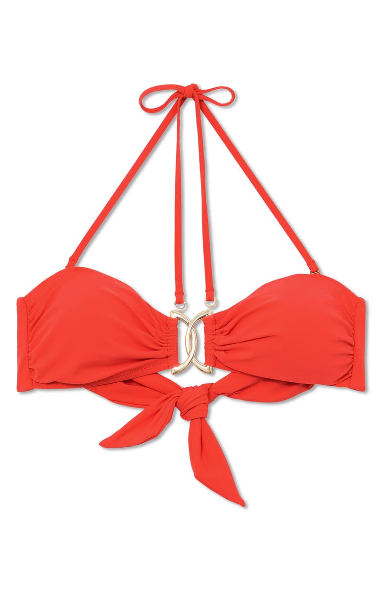 Reiss Johannah Bikini Top, Alternate, color, Coral Orange