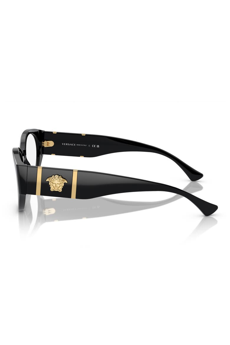 54mm Oval Optical Glasses, Alternate, color, BLACK