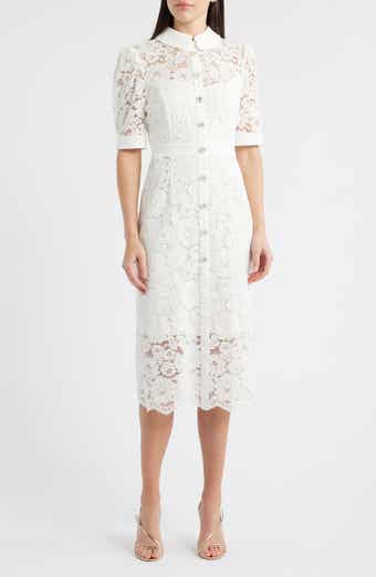 Crepe & Lace Shirtdress