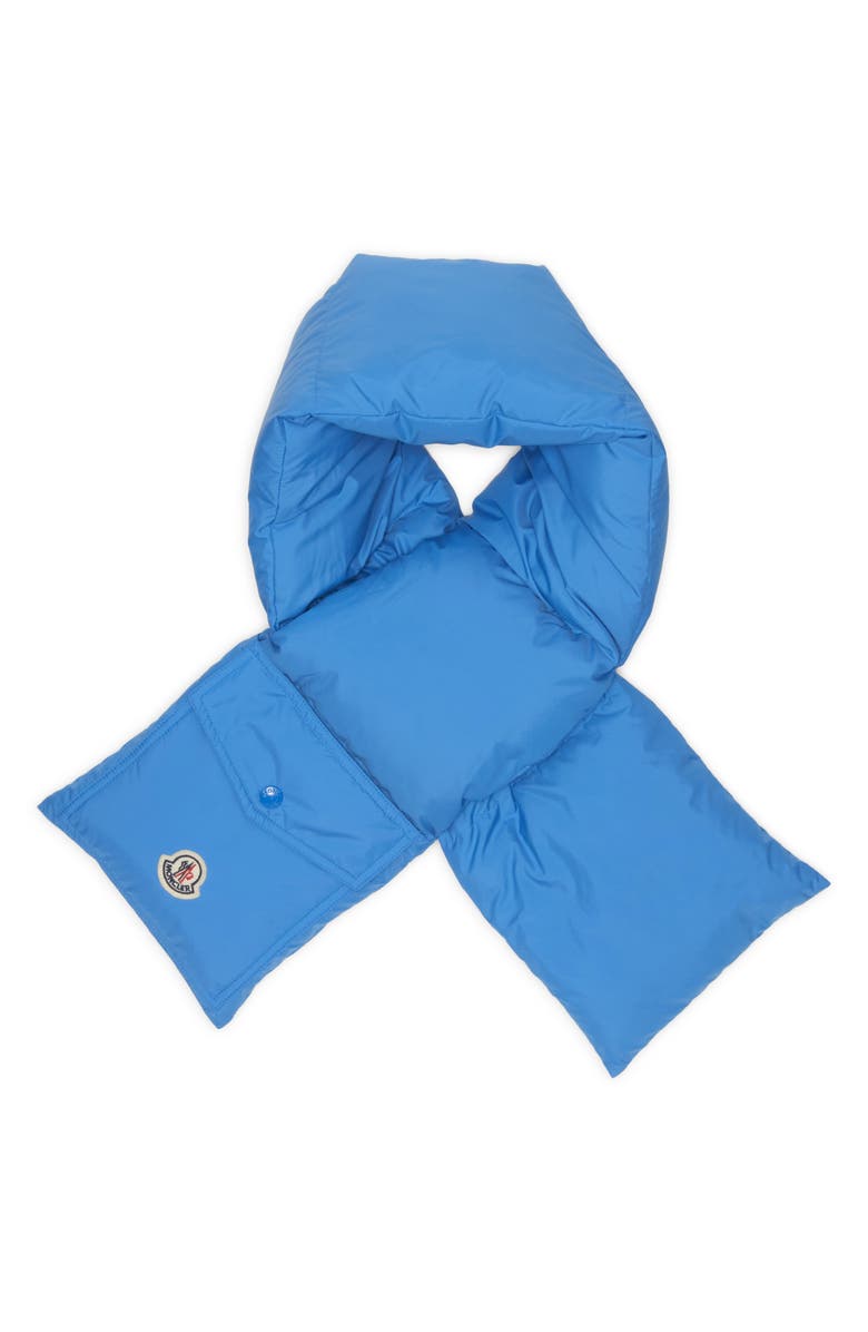 Moncler Down Puffer Scarf, Alternate, color, Nebulas Blue