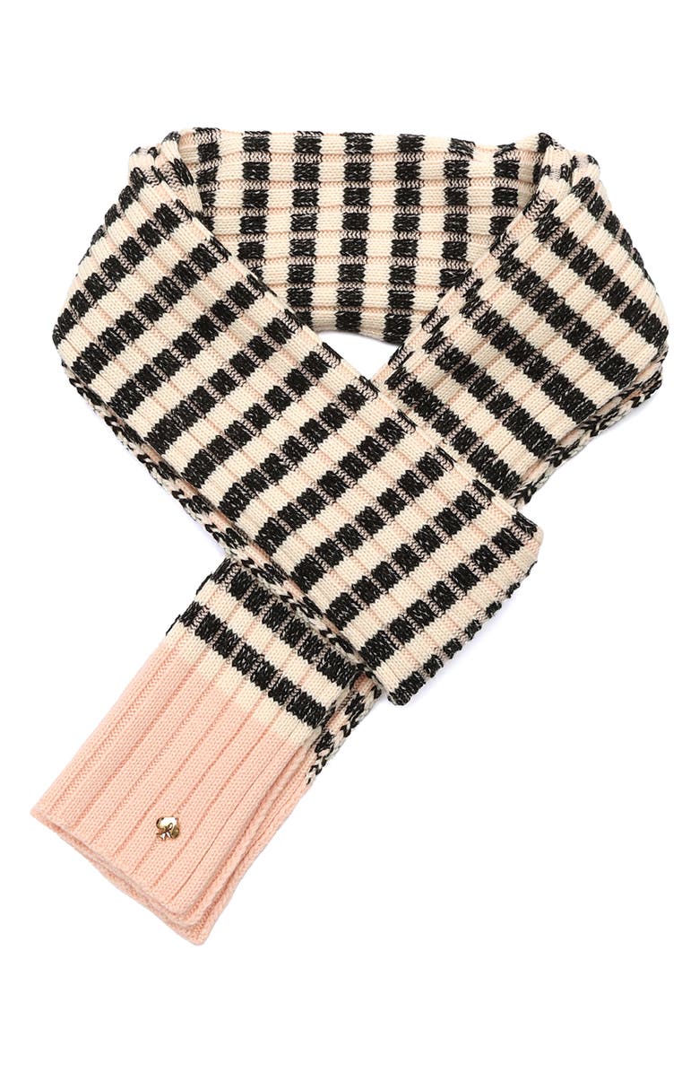 Kate Spade New York stripe rib scarf, Alternate, color, Pink Multi