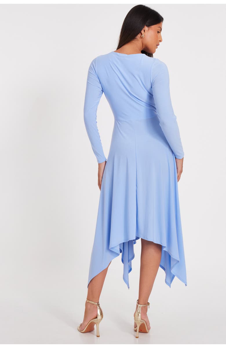 QUIZ Soft Touch Maxi Dress with Hanky Hem, Alternate, color, Pale Blue