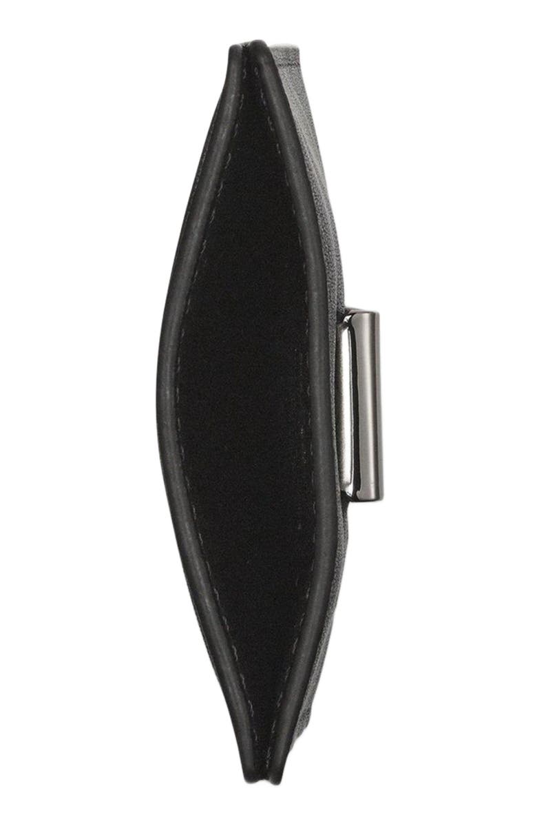 MCM Aren Money Clip Card Case in Maxi Monogram Leather, Alternate, color, 