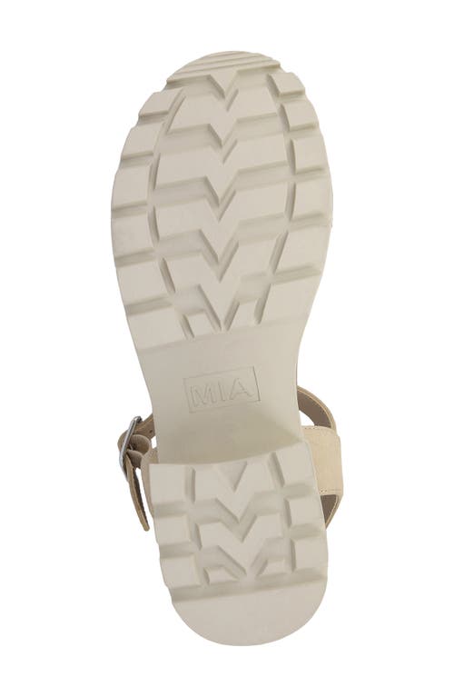 Mia Savy Ankle Strap Platform Sandal In Sand
