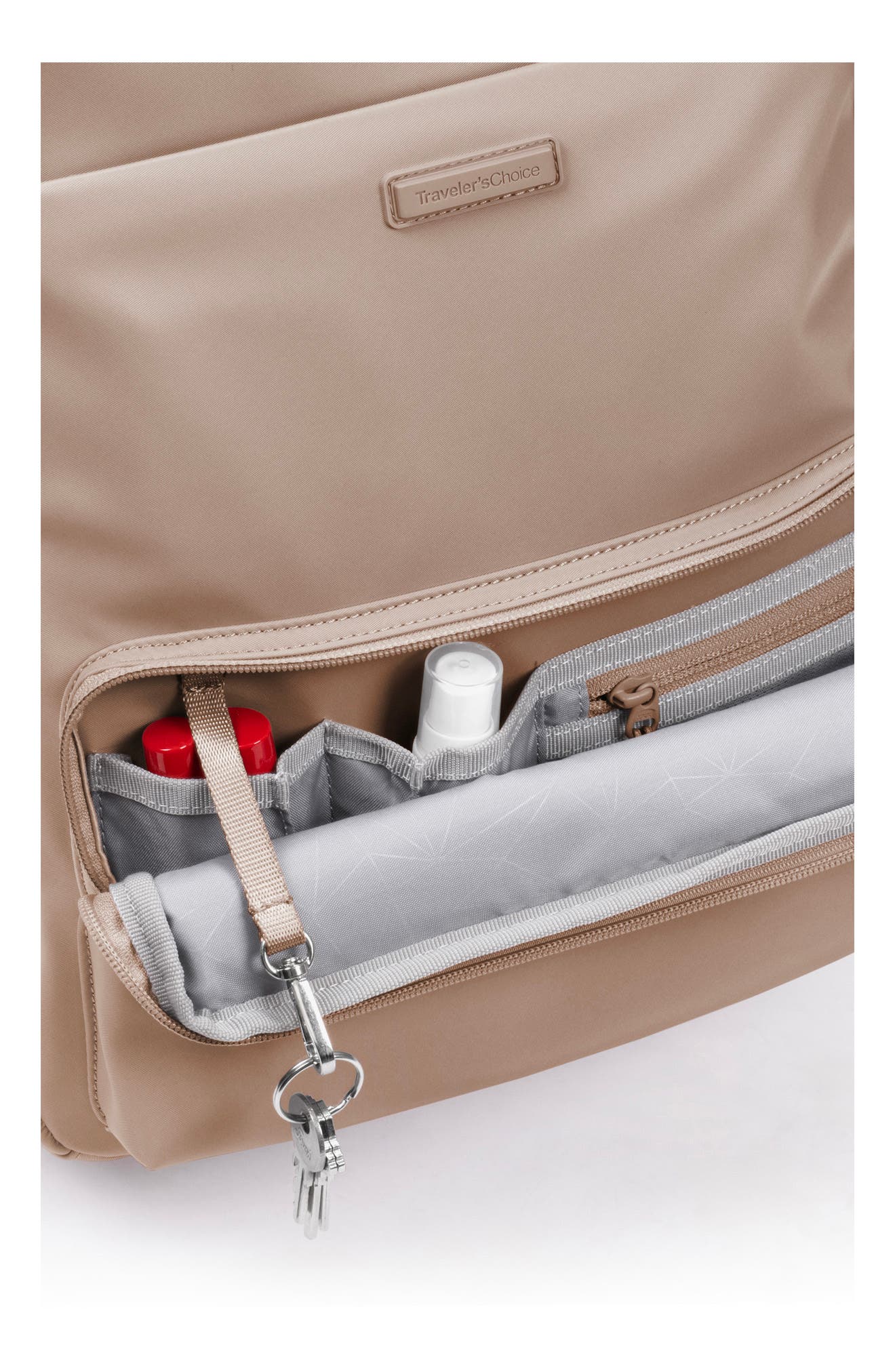 TRAVELERS CHOICE Iria 17-Inch Laptop Backpack, Alternate, color, Latte Beige