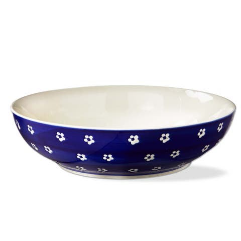 Lisbon Blue Ceramic Serving Bowl Dishwasher Safe Everyday Use