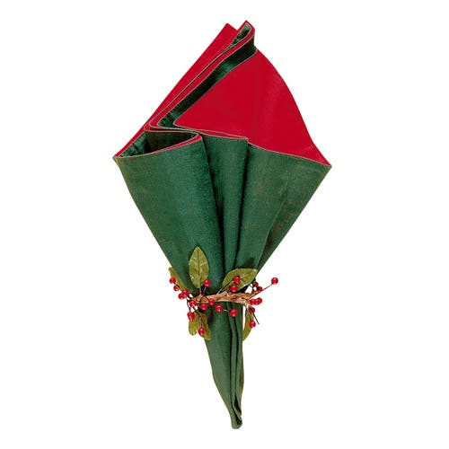 C & F Home C&f Home Red And Green Napkin Set Of 6 In Green