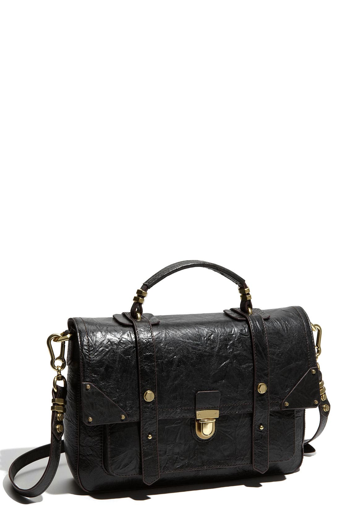 Oryany Leather Flap Satchel, Main, color, 