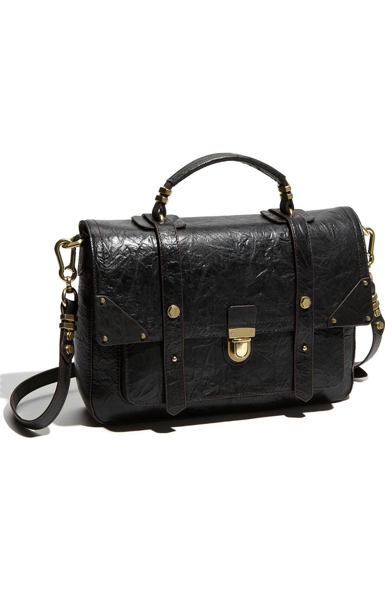 Oryany Leather Flap Satchel, Main, color,