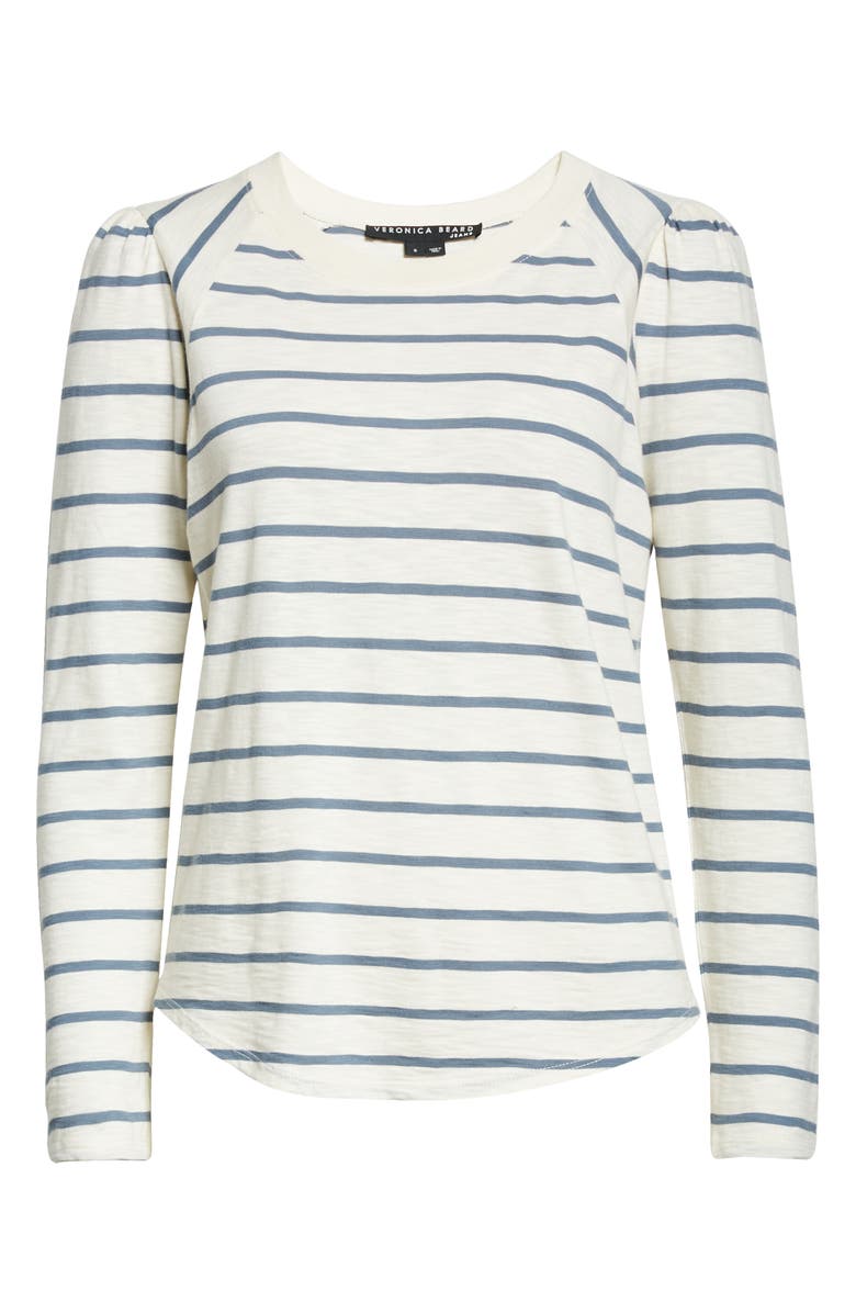 Veronica Beard Mason Stripe Long SleeveT-Shirt, Alternate, color, 