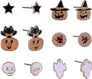 Hallmark Halloween 6pk Festive Stud Earrings