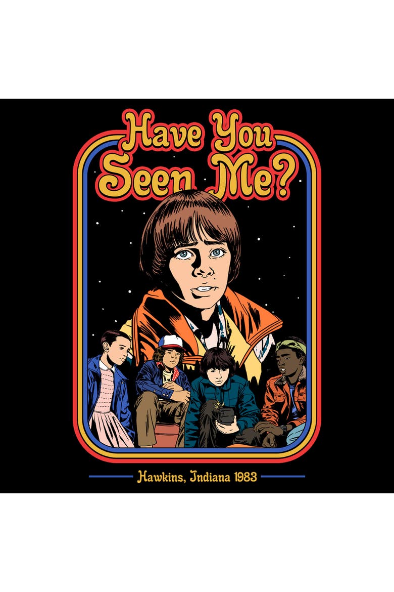 Men's Stranger Things Retro Will Have You Seen Me?  Graphic T-Shirt, Alternate, color, Black