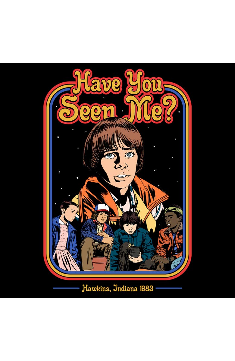 Stranger Things Men's Stranger Things Retro Will Have You Seen Me? Graphic T-Shirt, Alternate, color, Black