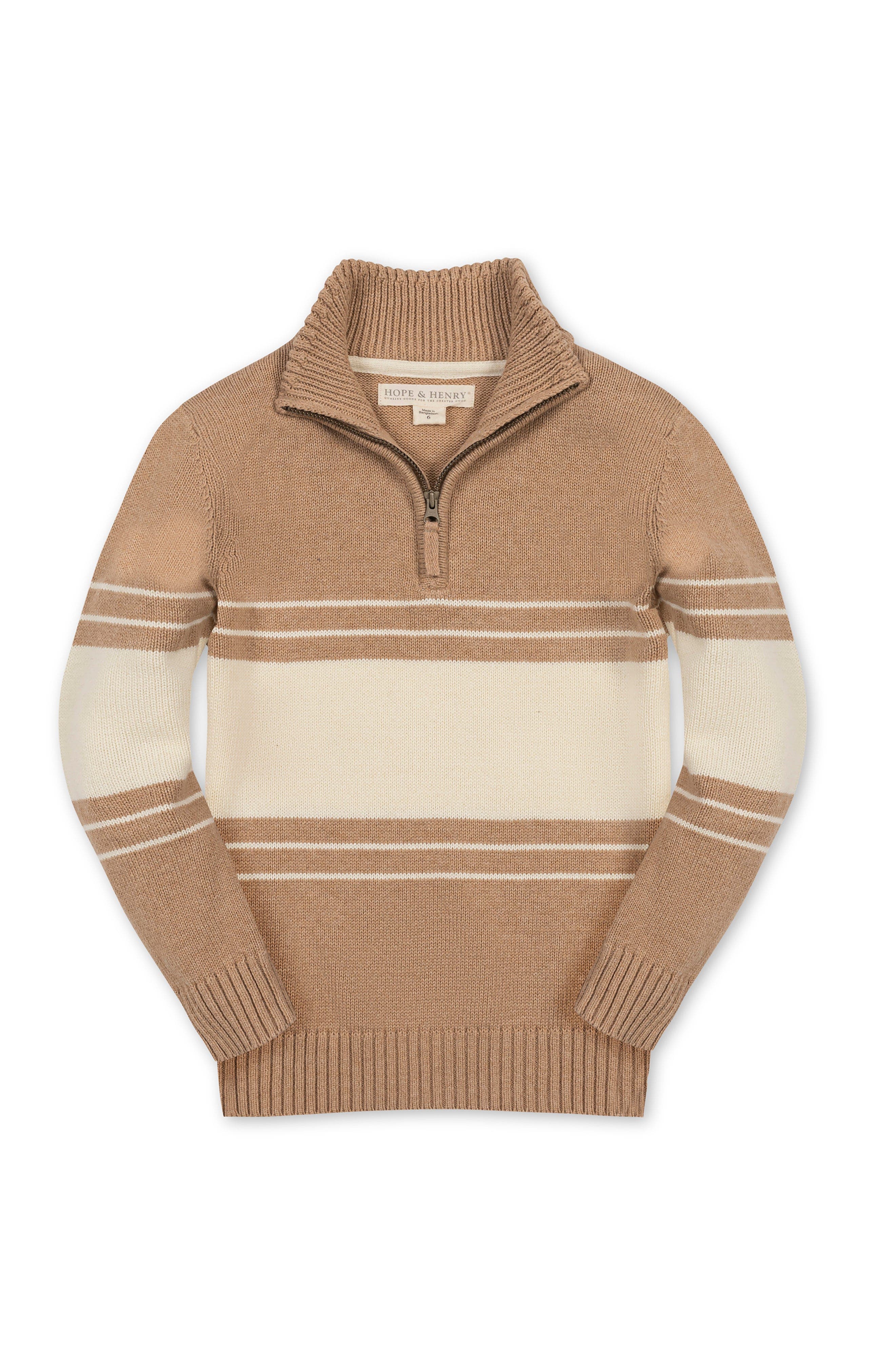 selected Camel and Ivory Chest Stripe