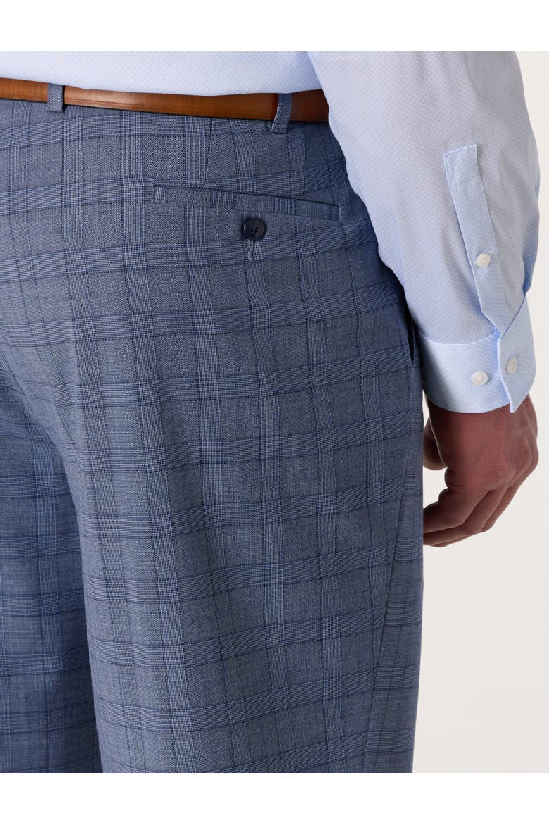 Big & Tall Glen Plaid Suit Pants, Alternate, color, BLUE