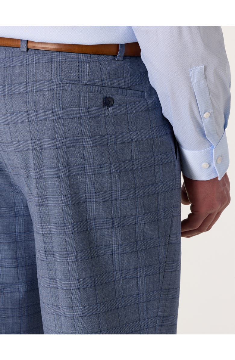 Michael Kors Big & Tall Glen Plaid Suit Pants, Alternate, color, Blue