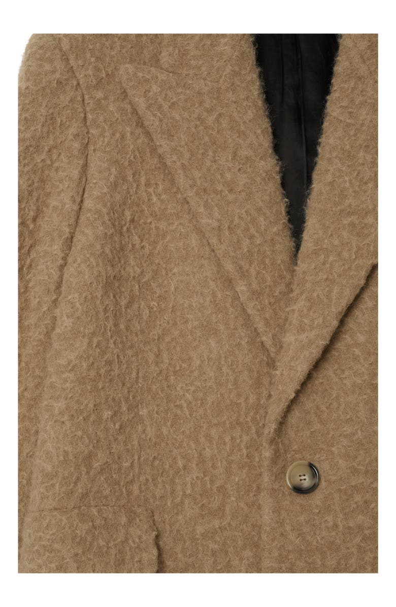 Burberry Linen Wool Blend Tailored Coat, Alternate, color,