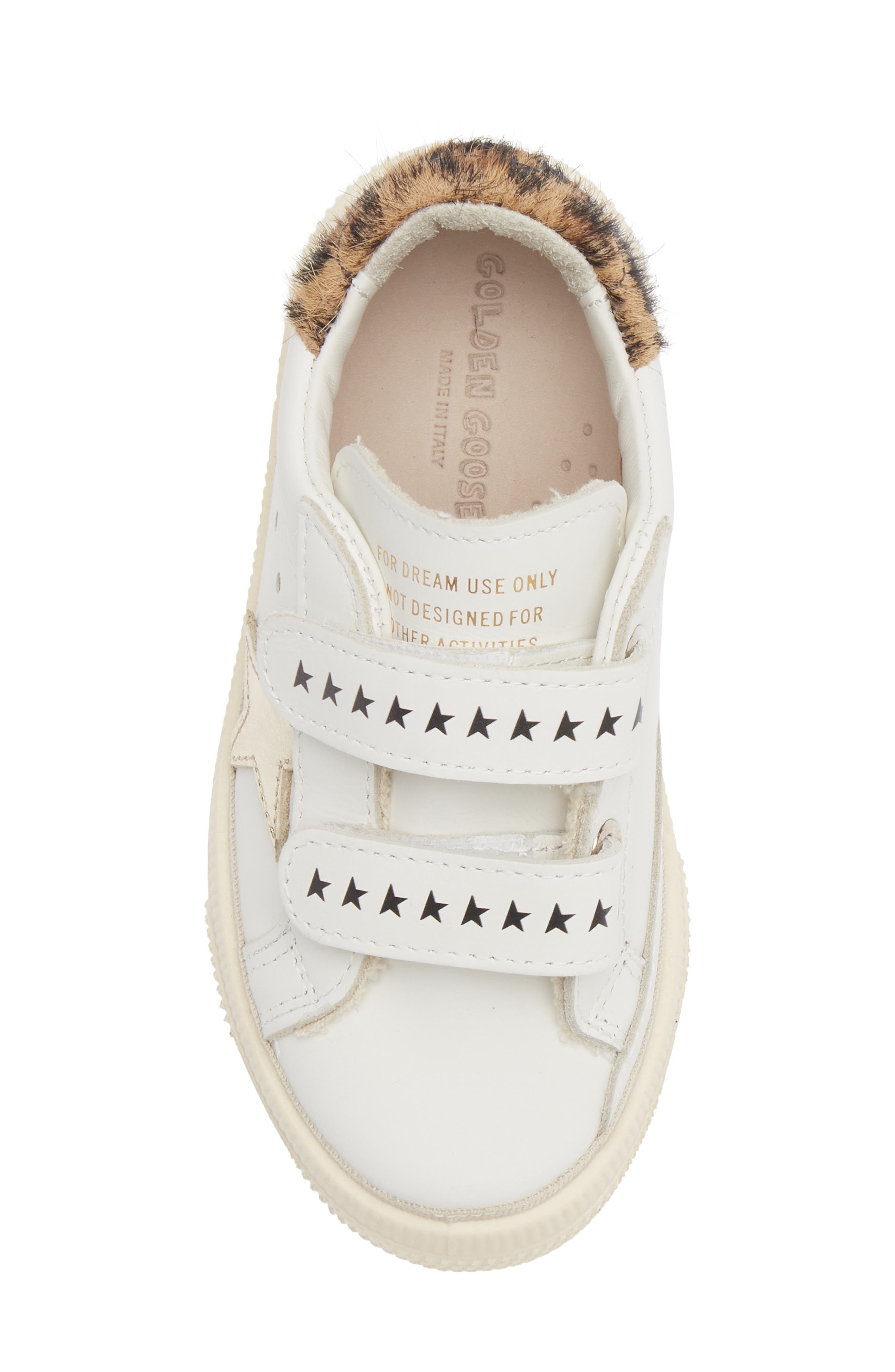 Kids' May School Sneaker, Alternate, color, WHITE/ PLATINUM/ LEOPARD