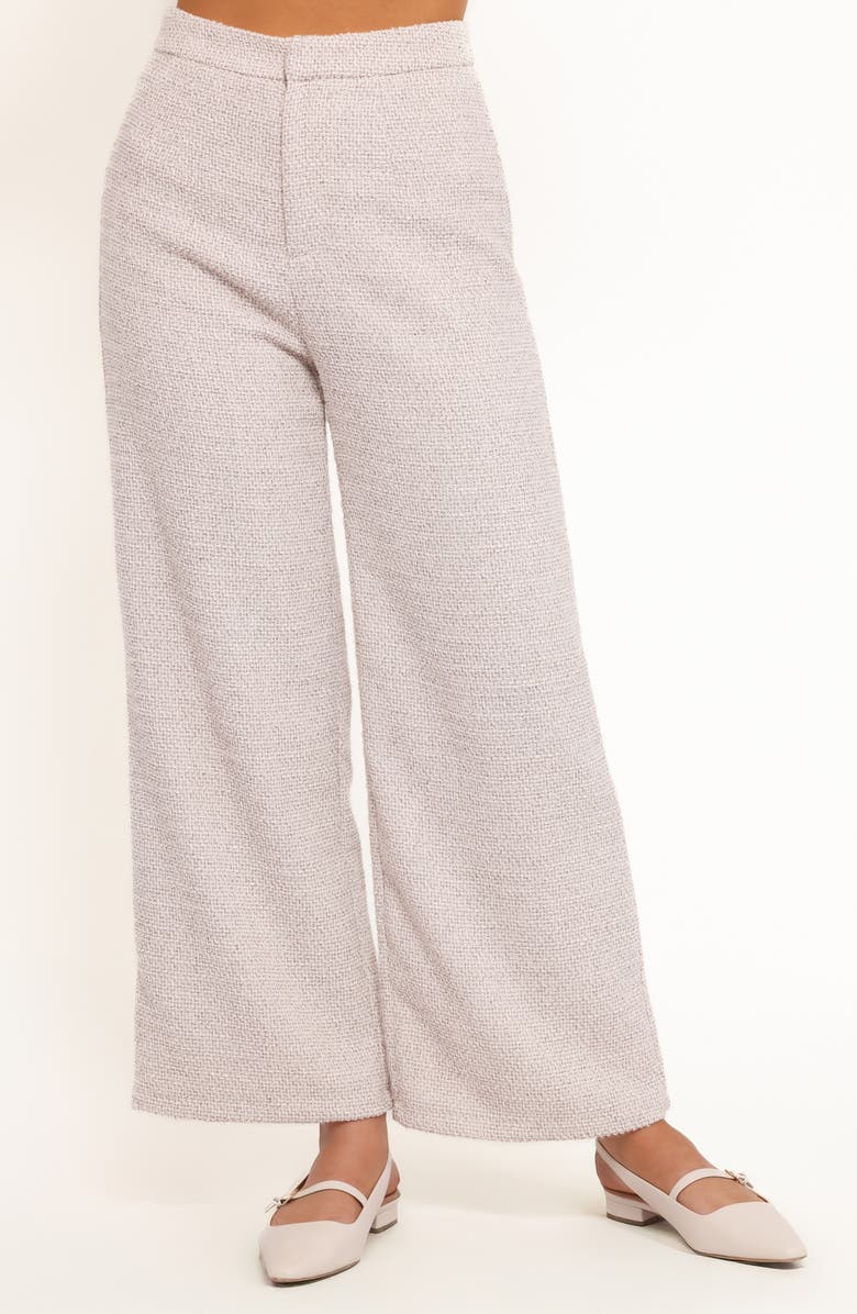 Petal & Pup Greta Tweed Vest & Pants Set, Alternate, color, White Brown Marl