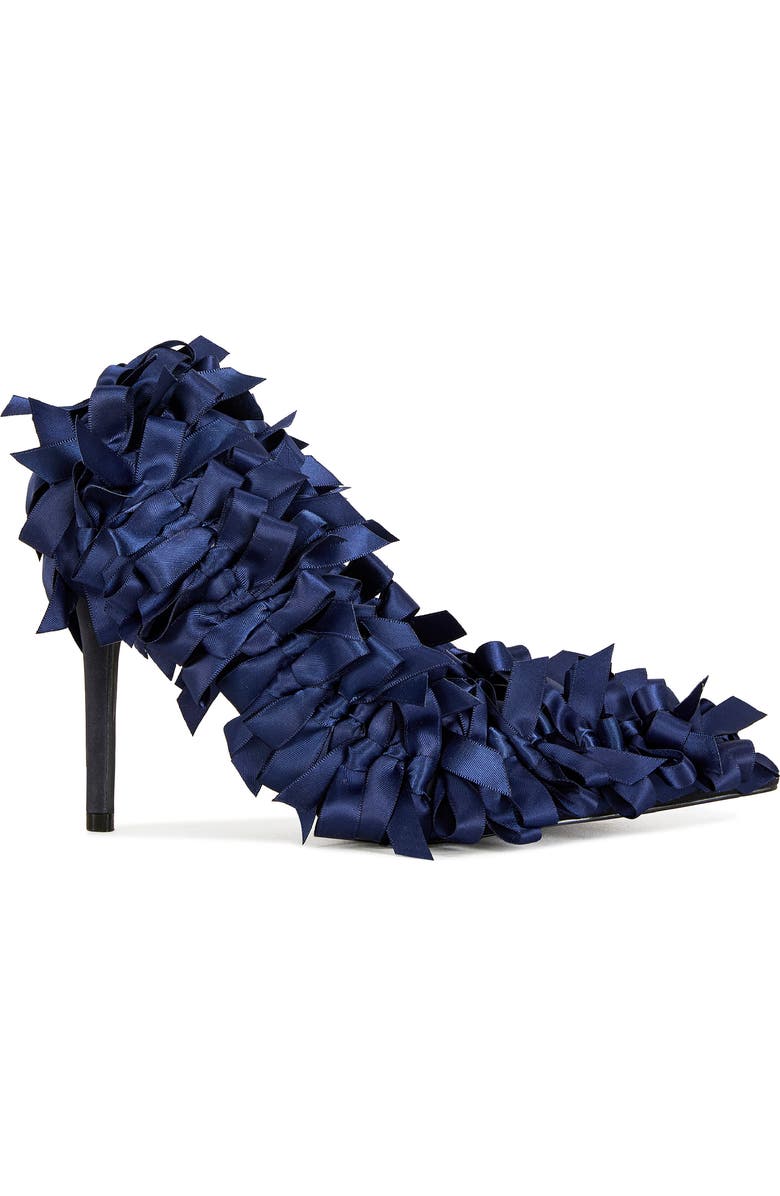 AZALEA WANG Lylio Bow Pump, Alternate, color, Navy