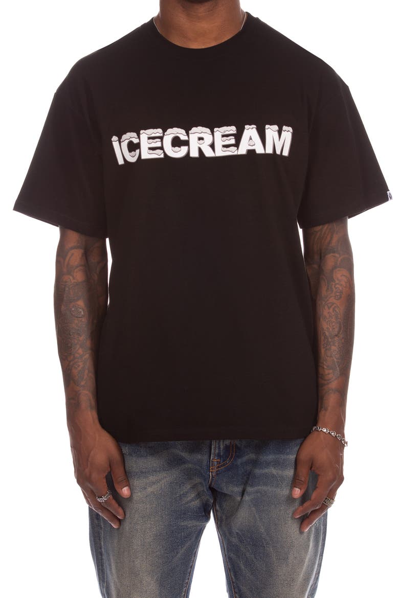 Snow Top Cotton Graphic T-Shirt, Main, color, BLACK